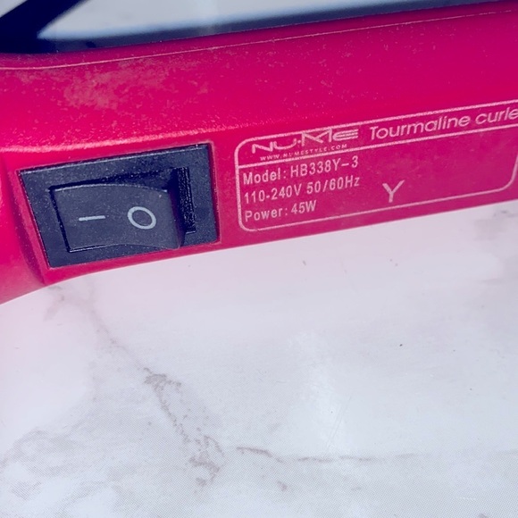 NuMe tourmaline curler wand for hair; pink main image 6